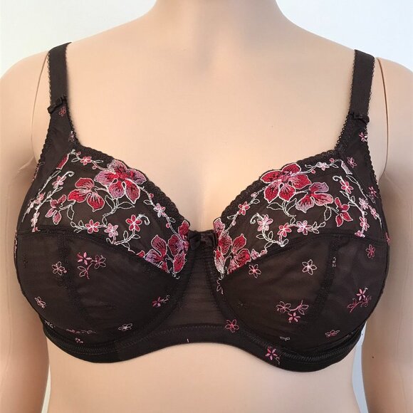 Elomi Tamarie Full Coverage Bra – Mocha Embroidery Support – 40DD - Picture 1 of 16